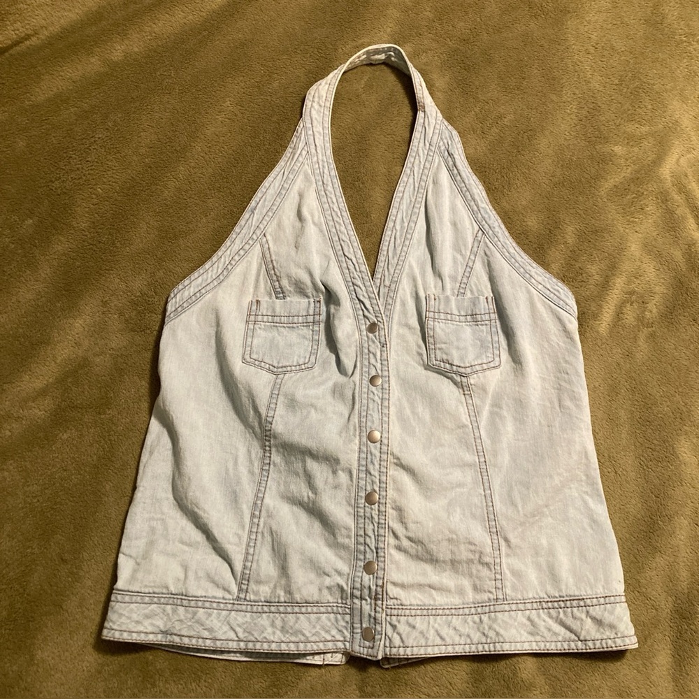 NWOT Vintage Faded Glory Halter Top Size L